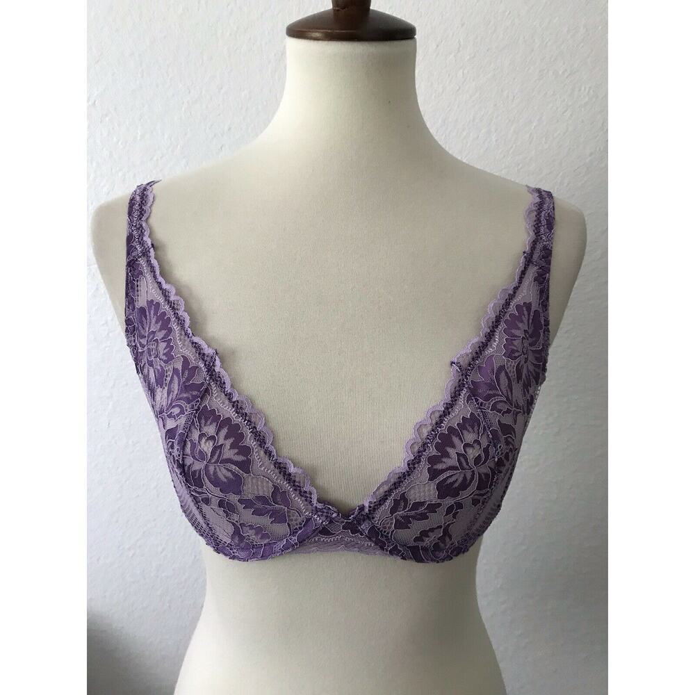 Lounge Lingerie Luxe Balcony Floral Two Tone Lace Bra